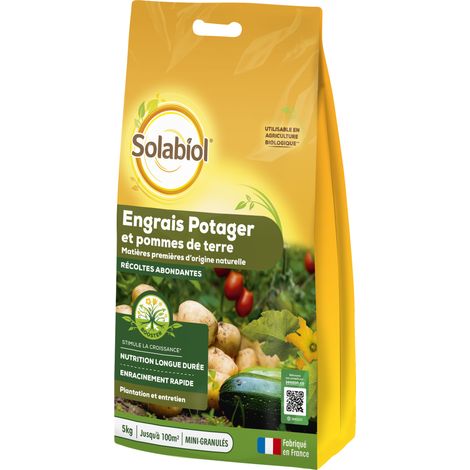 SOLABIOL SOPOTY5B - Engrais Potager Pomme de Terre - 5kg - Améliore le Développement & Fructification (1/5)