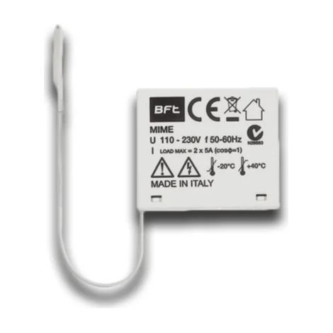 Receptor Interior 2 Canales 433 MHz BFT MIME AC D113824 (1/3)