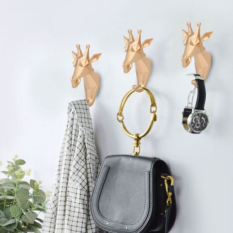 Résine caractéristique Style Animal salle de bain mur serviette crochet suspendu manteau chapeau clés cintre girafe (1/5)