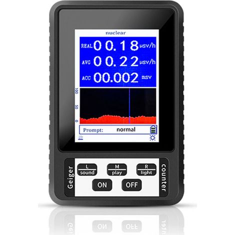 Détecteur de rayonnement nucléaire portable Compteur Geiger personnel portable Rayons X Rayons γ Rayons β Outil de détection Modes de dose cumulative moyenne en temps réel Testeur radioactif domestiq (1/5)