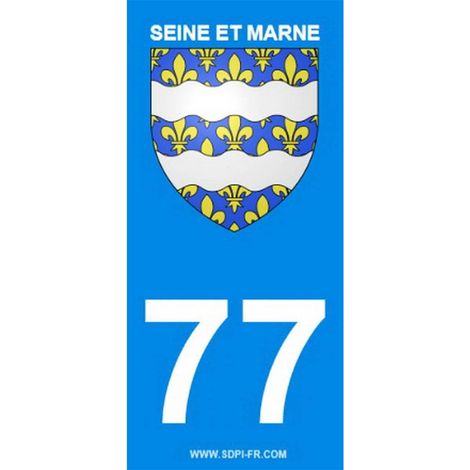 2 autocollants Region Departement 77 version 2