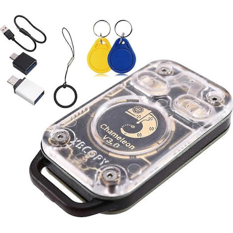 Lecteur émulateur de puce RFID Chameleon V3.0, 125K 13,56M, duplicateur de cartes à puce NFC avec UID/CUID et porte-clés (1/5)