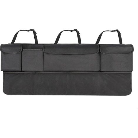 Organisateur de coffre de voiture, protections dorsales, multi-poches, rangement de voyage pour enfants, durable et pliable, filet de rangement pour couverture arrière de voiture