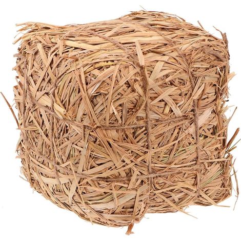 Künstlicher Heuballen Hocker aus Stroh mit natürlichem