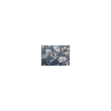 Papier peint panoramique romantique Bleu Merian (1/4)