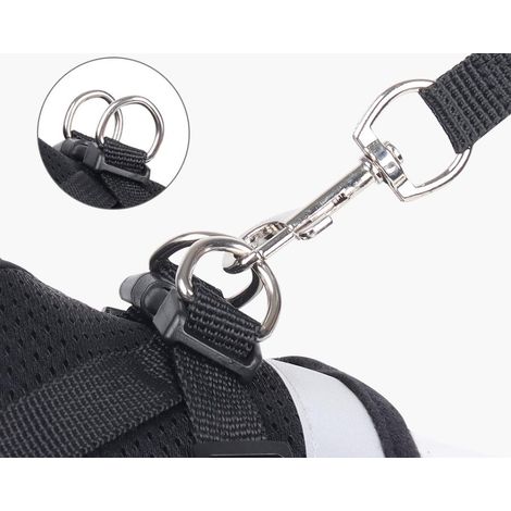 Laisse pour animal de compagnie, harnais pour chat adulte, collier, harnais et laisse pour chihuahua, harnais pour chaton avec pendentif adresse perdue et chat Bell M 1-Pack (1/3)