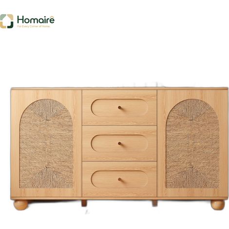 Flur- Garderobenschrank natur aus MDF 140 x 40 x 80 cm HOMAIRE (1/5)