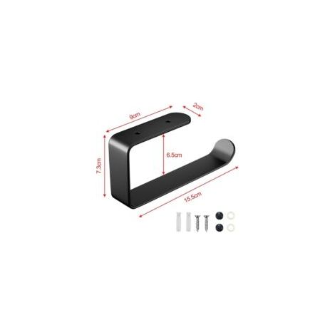 soportes para papel higiénico de 16 cm en aleación de aluminio mate, soporte de pared con orificios pretaladrados y tornillos, soporte estable - Crezuo