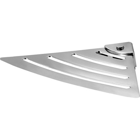 Etagère d'angle de douche à bords biseautés 178x178 mm, ABS/acier inoxydable poli (1/2)