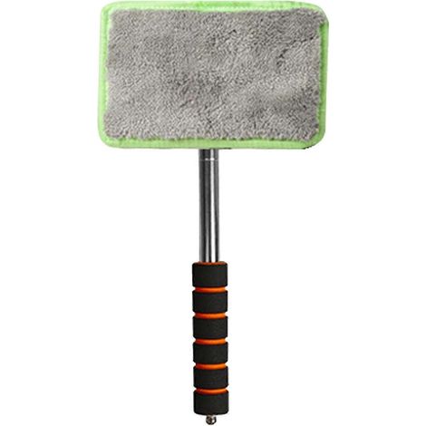 Brosse de nettoyage pour vitres de voiture en alliage d'aluminium avec fibres en microfibres, nettoyant pour vitres de voiture, housse de protection rétractable pour vitres de voiture