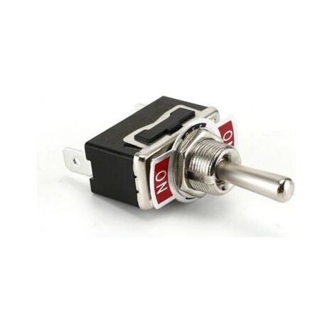 Interrupteur à bascule en métal, C513A, SPDT, maintenu (enclenché), ON/OFF/ON 3 positions, 15A 250VAC, 3 languettes, CE, avec capuchon étanche (1/5)