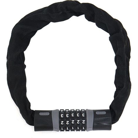 Cadenas de Vélo à Combinaison 5 Chiffres Haute Sécurité Antivol Portable Sans Clé Résistant au Vol (1/5)