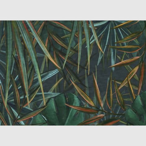 Papier peint intissé - Feuillage tropical luxuriant - 375x270 cm
