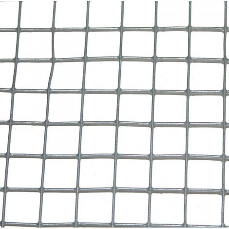 Grauer geschweißter Tierzaun, H.0,5 x B.10 m, Maschenweite H.12 x B.12,7 mm CENTRALE BRICO