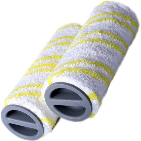 Convient pour KARCHER/Karcher FC3D FC5 FC7, brosse à rouleau pour autolaveuse à main, brosse multi-surfaces, brosse à rouleau jaune, une paire (1/4)