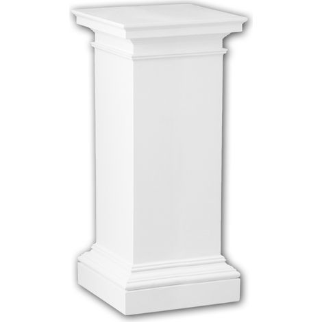 Profhome Decor – Colonne décorative style dorique blanc – Hauteur 29.8 cm – Largeur 29.8 cm – Polyuréthane haute densité pour intérieur et extérieur