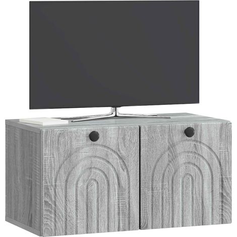 Maison Exclusive - Mobile Porta TV da Muro Grigio Sonoma 59,5 x 31 x 30 cm (1/5)