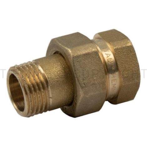 Raccordo curvo idraulico femmina femmina ottone 1/2x1/2 uni iso 228 tiemme 1500018