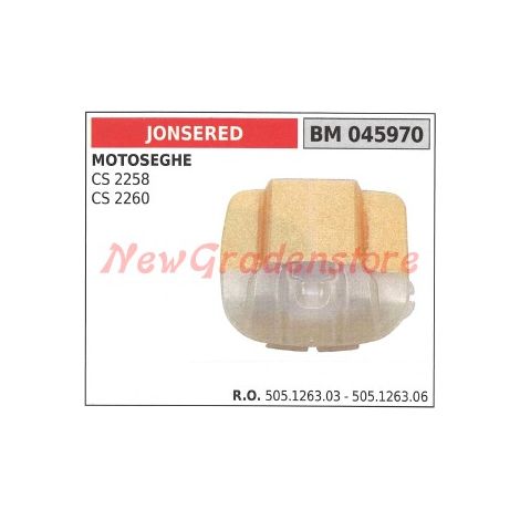 Filtro de aire motosierra JONSERED CS 2258 2260 045970