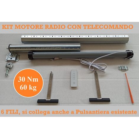 Kit motore tapparelle con telecomando 40 kg 20 Nm Rullo da 80 cm a 115 cm Completo con Molle di Sicurezza (1/4)