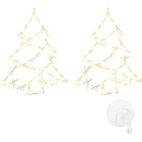 Lumières de Noël silhouette d'arbre de Noël 2 pcs 50 LED CFW524948 (1/5)