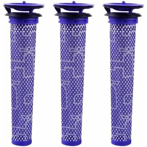 Filtre pour aspirateur Dyson V8 V7 V6 DC62 Filtre Matériau Mix Standard Bleu, Lot de 3 (1/5)