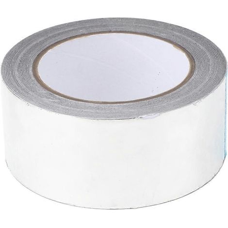50 mm x 30 m wasserdichtes, flammhemmendes, silbernes Aluminiumfolien-Klebeband für Rohrleitungen