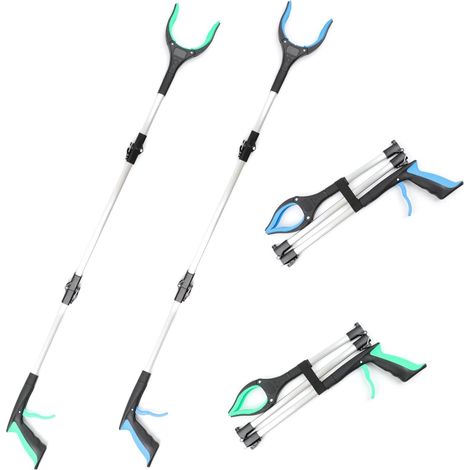 2 pièces Pince de préhension Ramasse-déchets 109cm tête rotative pour nettoyage extérieur (1/5)