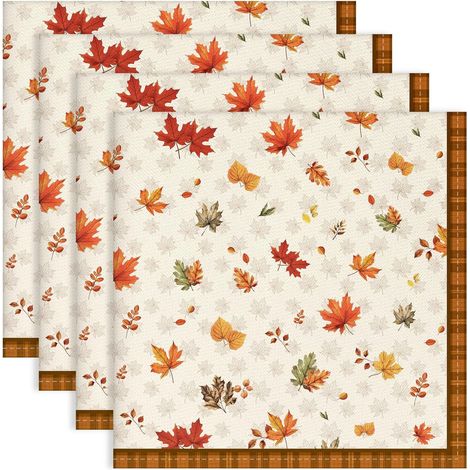 Ensemble 4 Serviettes de Table Coton 45x45 cm