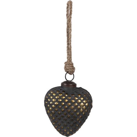 Boule de Noël en Verre Noir Décoration Suspendue pour Sapin de Noël 8 x 4 x 9 cm - PANGIVO