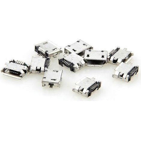 Lot de 10 connecteurs femelles Micro USB MK5P 5 broches. prise de charge Micro USB droite