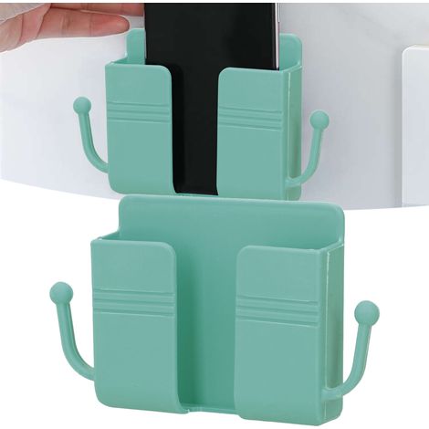 Boîte de Rangement Murale Booster Green, Boîte de Stockage Adhésive Multifonction avec Porte-Câbles et Support pour Smartphone (1/5)