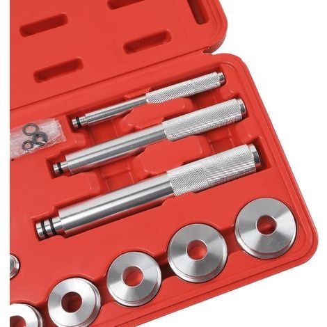 SNQ – Kit de 17 outils de montage et démontage de roulements en aluminium – Design antidérapant – Pour insertion précise des roulements de roue (1/4)
