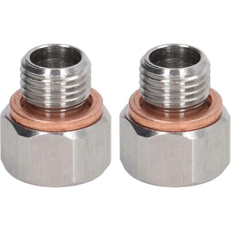 Adaptateur de raccord métrique 1/8 po NPT femelle vers M12 x 1,25 mâle en alliage d'aluminium pour automobiles (1/4)
