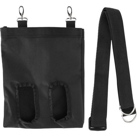 Rabbit Feeder Bag 600D Oxford Cloth Pet Accessory Hanging Black Guinea Pig Hay Feeder Storage Bag