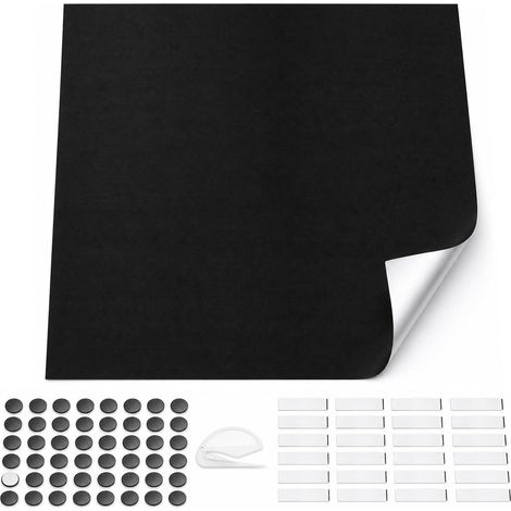 QWORK® Store Occultant Magnétique 145x100cm, Isolation Thermique et Protection Solaire, Rideau Occultant sans Perçage avec 12 Paires d’Aimants et 12 Fermeture Auto-agrippant (1/5)