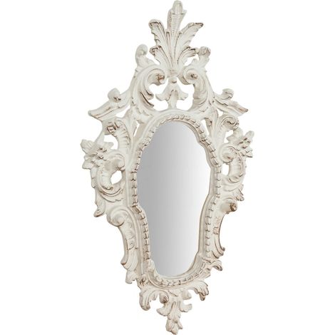 Miroir Shabby Chic Mural 41 x 26 cm Specchi décoratif Mural Miroir entrée (1/5)