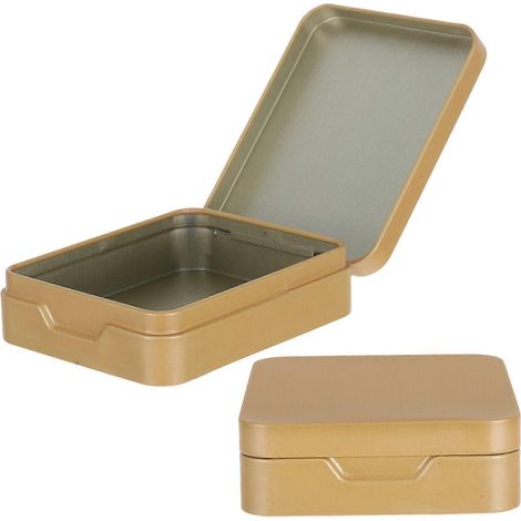 2 Pcs Portable Mini Tin Box Metal Container For Tea Storage And Snacks Small Metal Container With Lid For Candy And Cookies Ideal For Travel And Home (1/5)