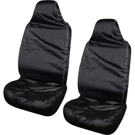 Huse pentru scaune auto, set 2 bucati, impermeabile, poliester, 138x56cm, negre (1/5)