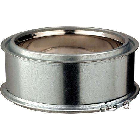 Poujoulat – Conduit de fumée isolé inox/galva Ø230 L.45cm – Coude isolé pour espaces confinés – 32230004