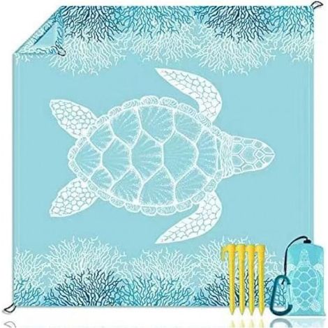 Couverture de plage - Tapis de plage extra large pour adultes - Couverture de plage légère et imperméable - Couverture portable pour le camping - Idéale pour les voyages, le camping et la randonnée (1/5)