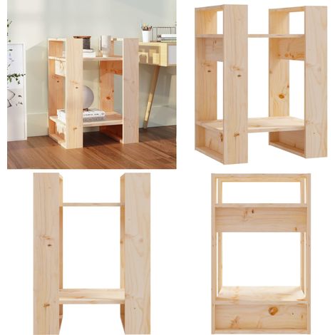 Bibliothèque/Séparateur de pièce 41x35x57 cm Pin massif - Bibliothèque - Meuble Rangement - Étagère - Séparateur De Pièce - Bibliothèque En Bois - Home & Living (1/5)