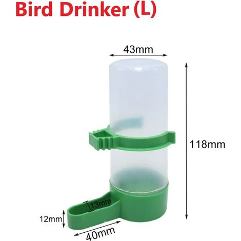 Mangeoire automatique en plastique pour oiseaux, avec embout pour perroquet, bol et accessoires pour oiseaux de compagnie.-AquaForge (1/5)