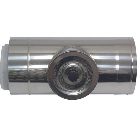 Vaillant Elemento di ispezione DN 225/160 acciaio inox per sistema di scarico fumi facciata DN 160, 0020095589
