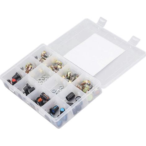 Assortiment de 75 potentiomètres B5K B10K B20K B50K B100K Potentiomètre rotatif linéaire (potentiomètre en ohms)