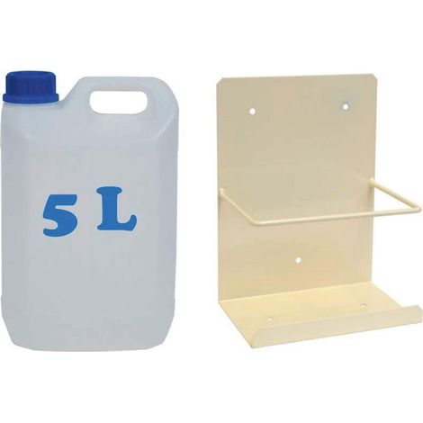Pack bidón garrafa de plástico para condensados cinco litros + Soporte pared (1/5)