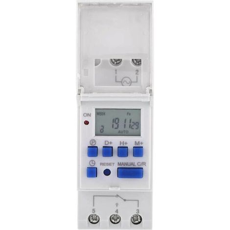 Wöchentlich programmierbarer Zeitschalter mit LCD-Display (12 V), digital programmierbares Zeitverzögerungsrelais, 16 Ein- und 16 Aus-Timer