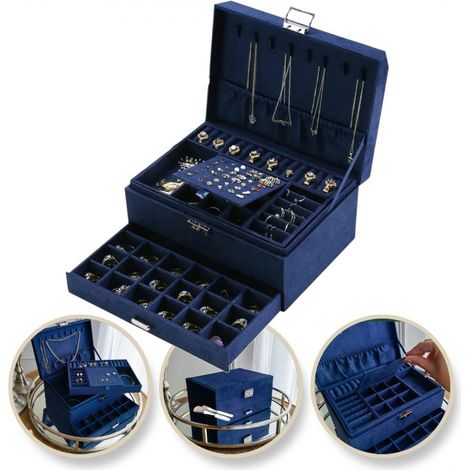 Portagioie, astuccio, organizer, scatola blu cobalto (1/5)
