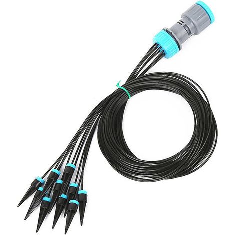 Kit d'irrigation goutte à goutte Dispositif d'arrosage de jardin avec 10 têtes d'égouttement. kit de tête d'égouttement pour pelouse de jardin. kit d'arrosage avec émetteurs de goutte. dispositif (1/5)