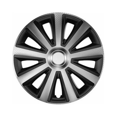 Radkappen Versaco Carbon Aviator Silber / Schwarz - 16''